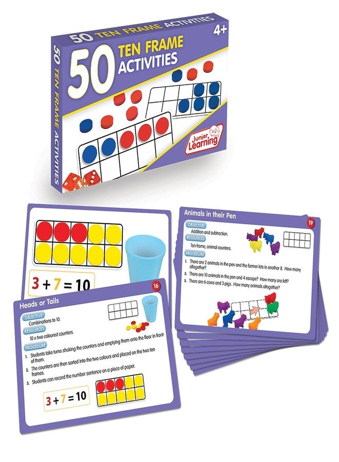 Junior Learning JL321 50 Ten Frame Activities - Image 1